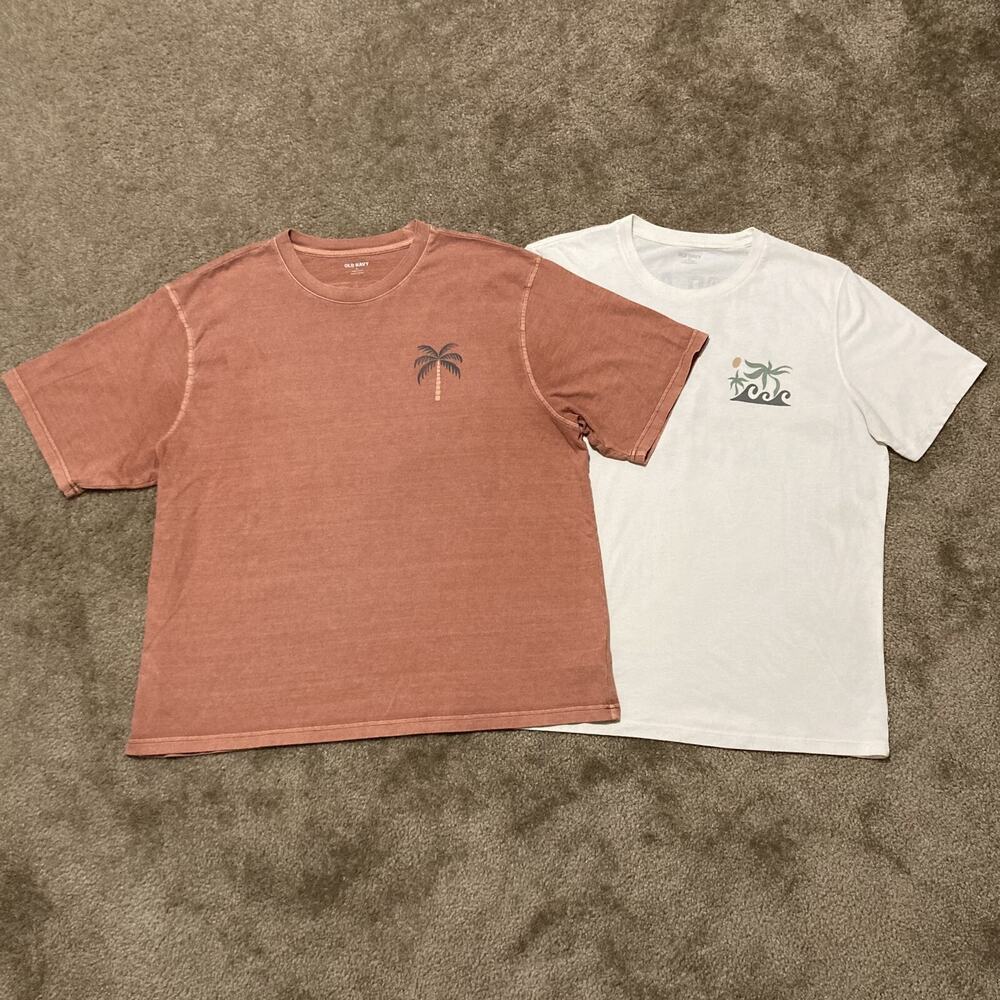 Old Navy *BUNDLE OF 2* Soft-Washed/Garment-Dyed Tropical Print Tees - Men's XL
